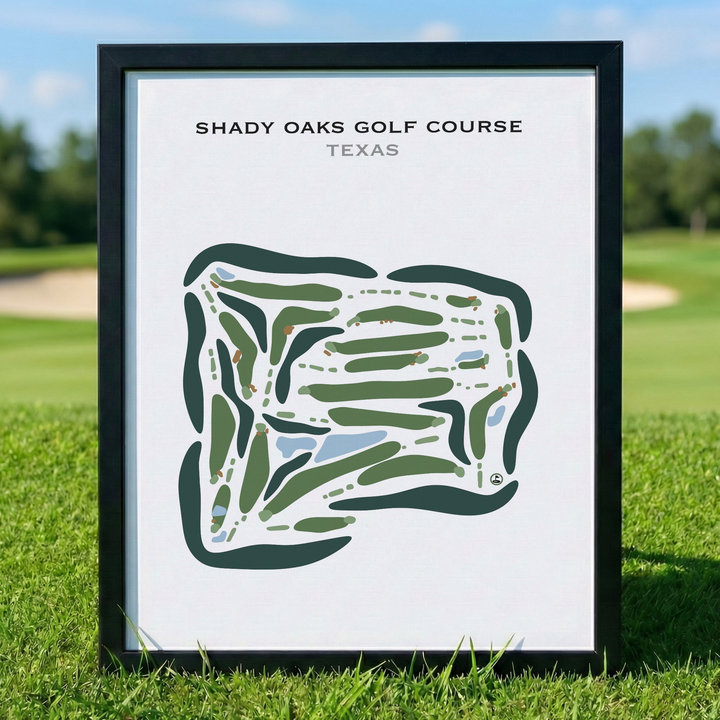 Shady Oaks Golf Course, Texas - Printed Golf Courses