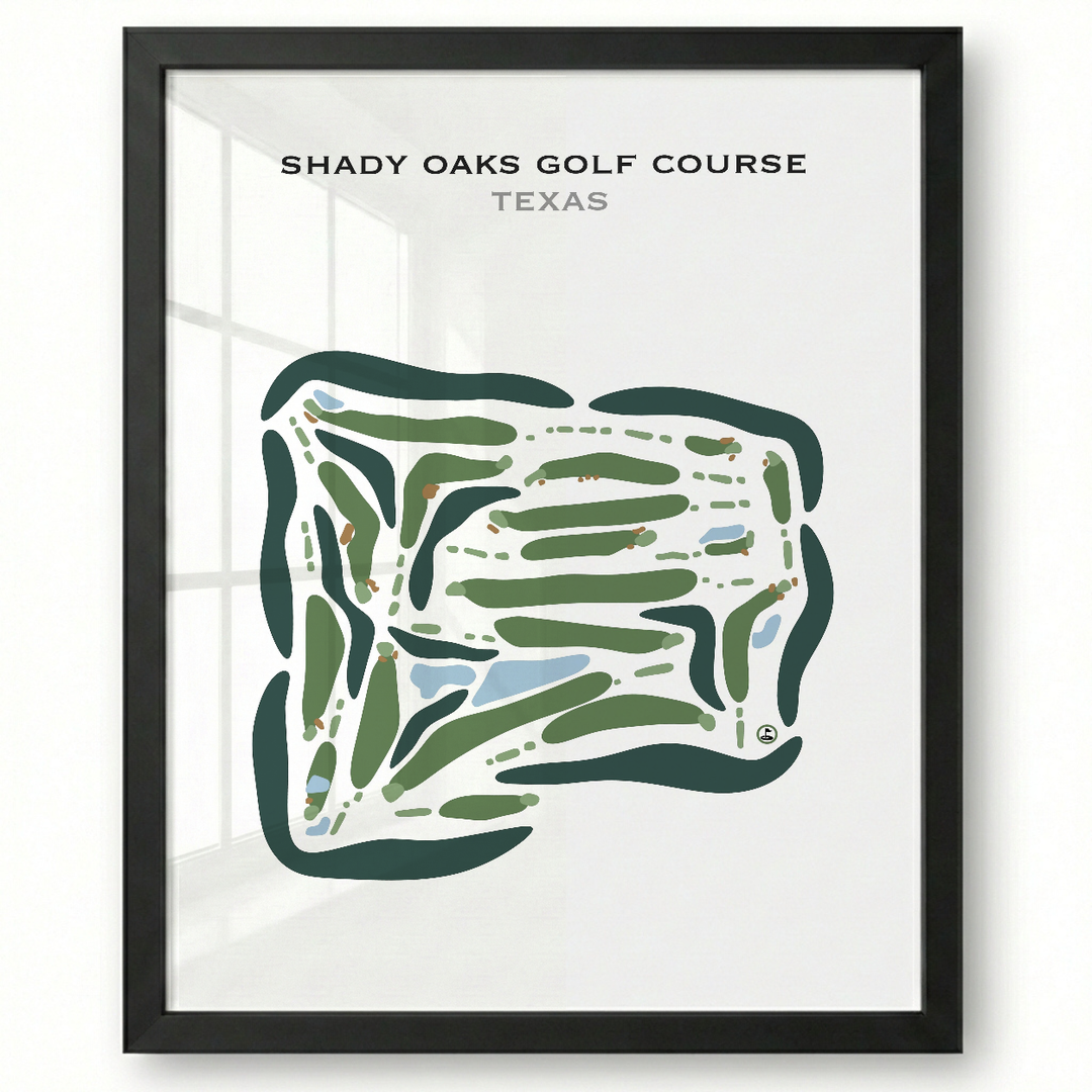 Shady Oaks Golf Course, Texas - Printed Golf Courses