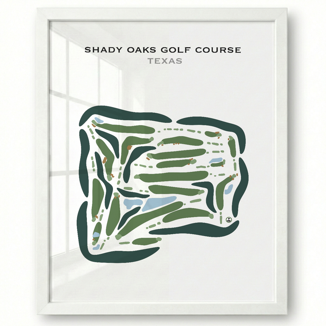 Shady Oaks Golf Course, Texas - Printed Golf Courses