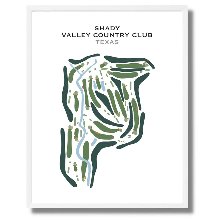 Shady Valley Country Club, Texas - Printed Golf Course