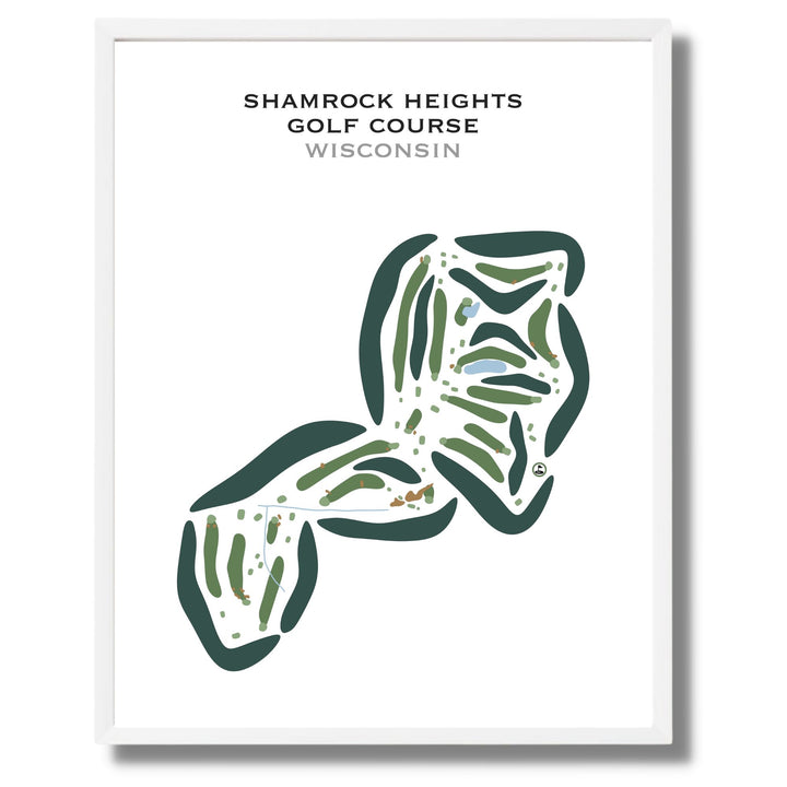 Shamrock Heights Golf Course, Wisconsin - Printed Golf Courses