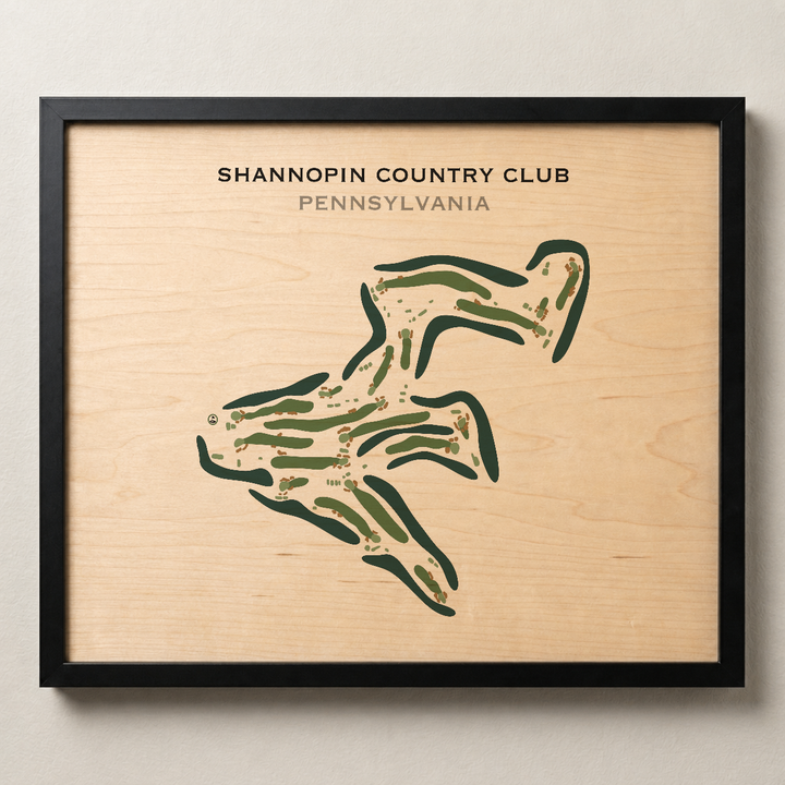Shannopin Country Club, Pennsylvania - Printed Golf Course