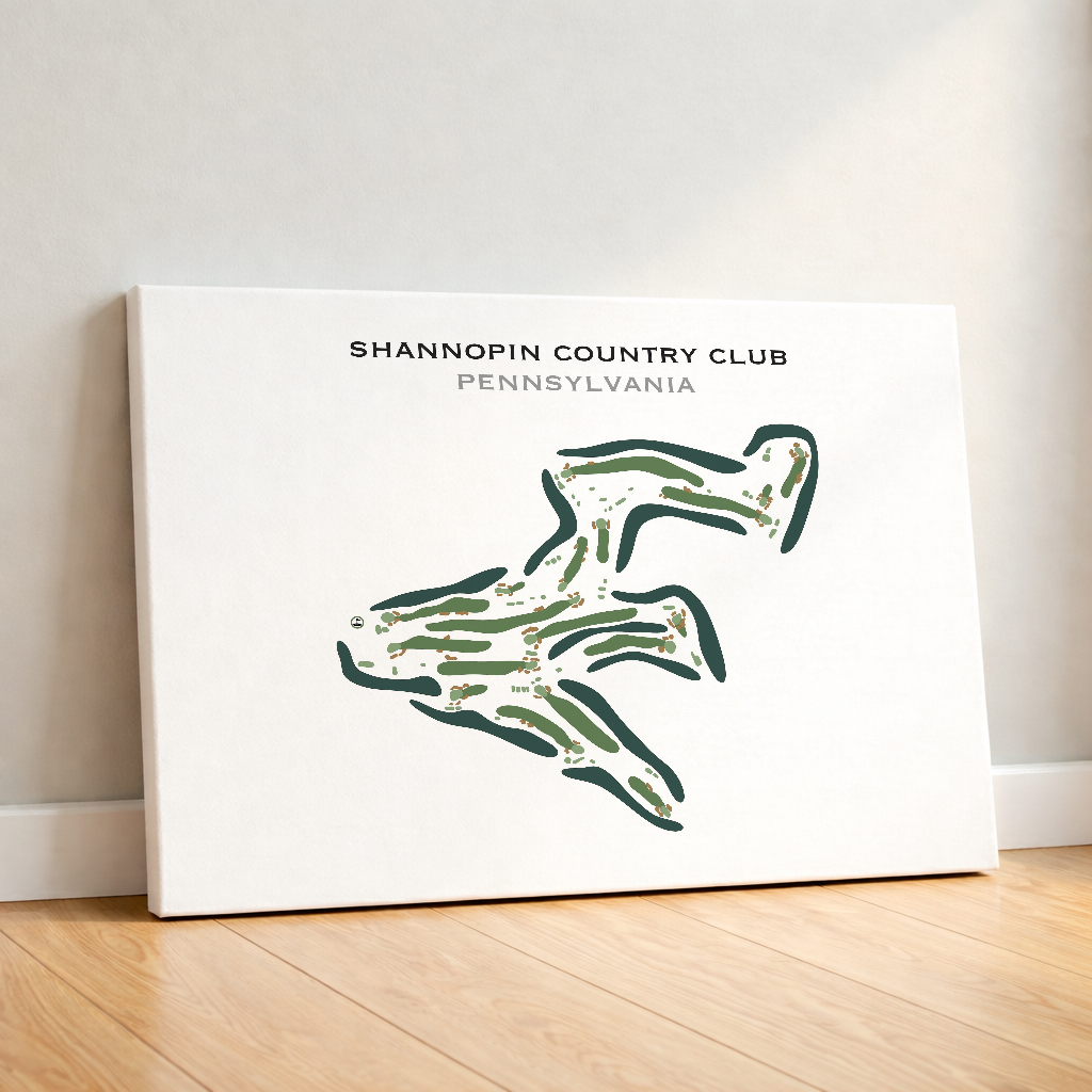 Shannopin Country Club, Pennsylvania - Printed Golf Course