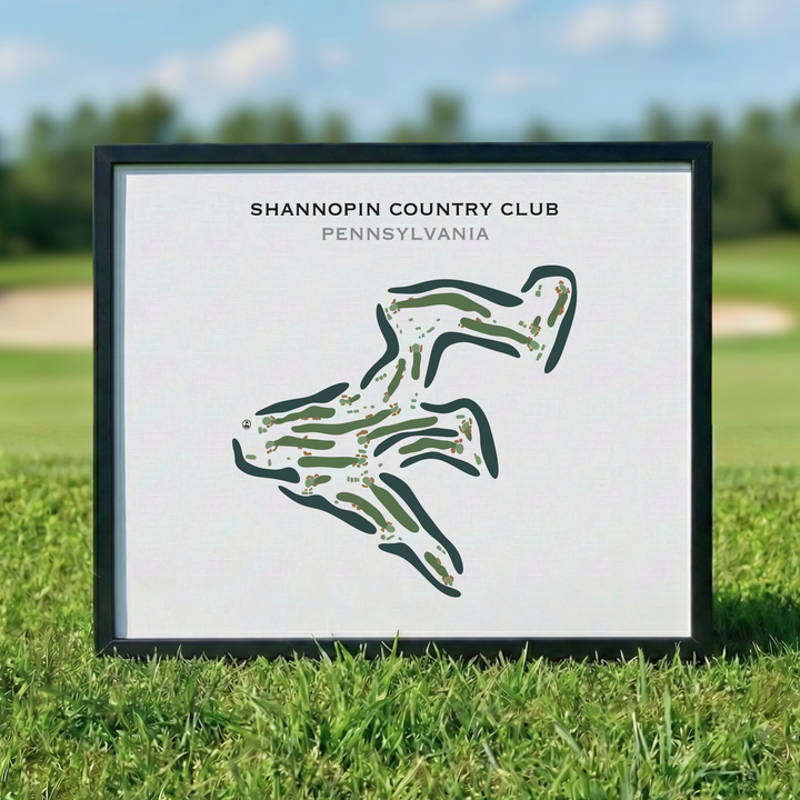 Shannopin Country Club, Pennsylvania - Printed Golf Course