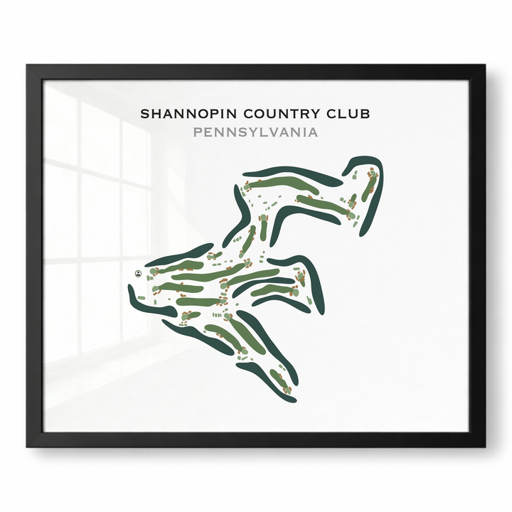 Shannopin Country Club, Pennsylvania - Printed Golf Course