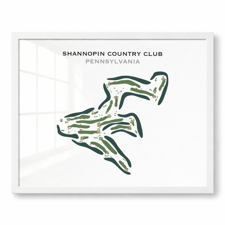 Shannopin Country Club, Pennsylvania - Printed Golf Course