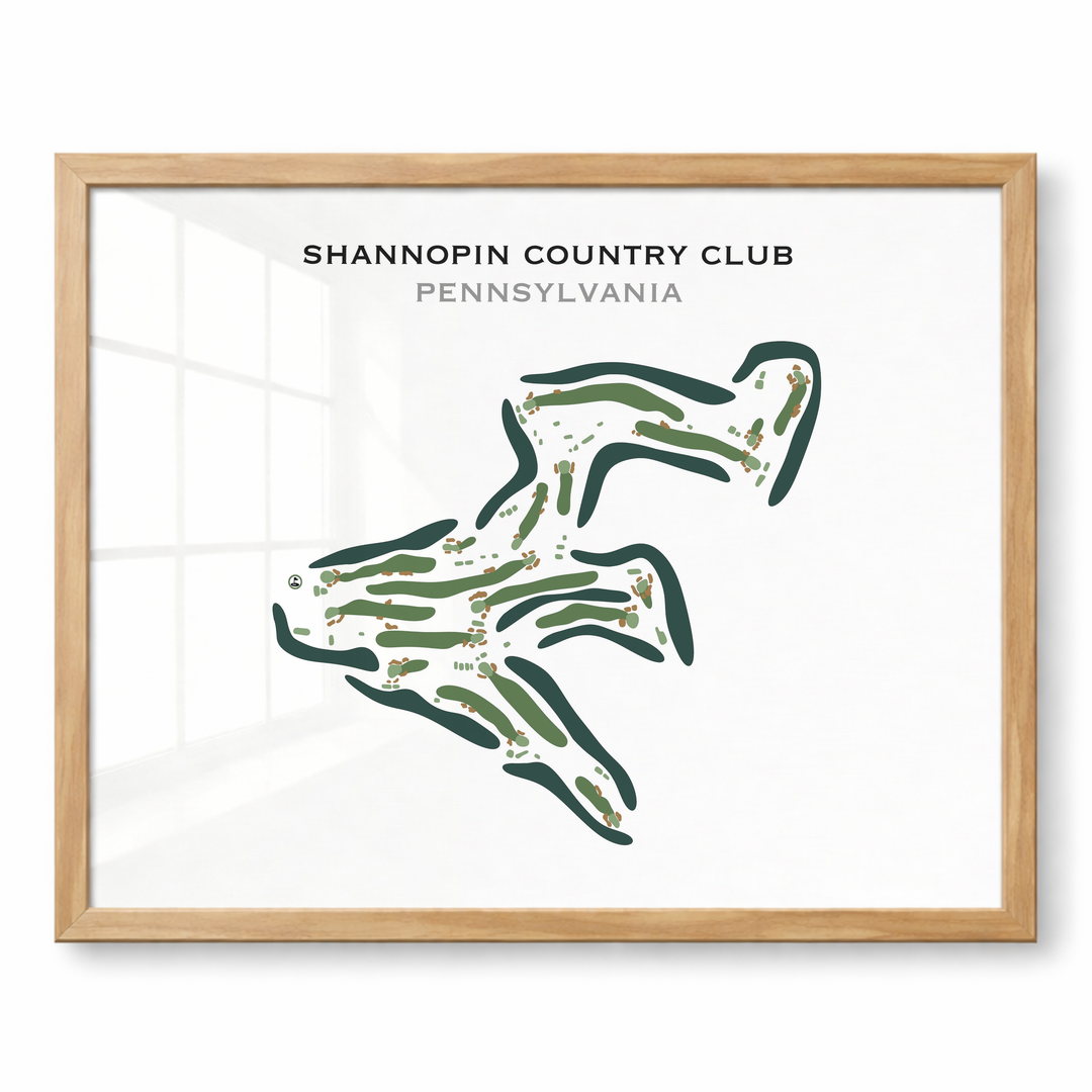 Shannopin Country Club, Pennsylvania - Printed Golf Course