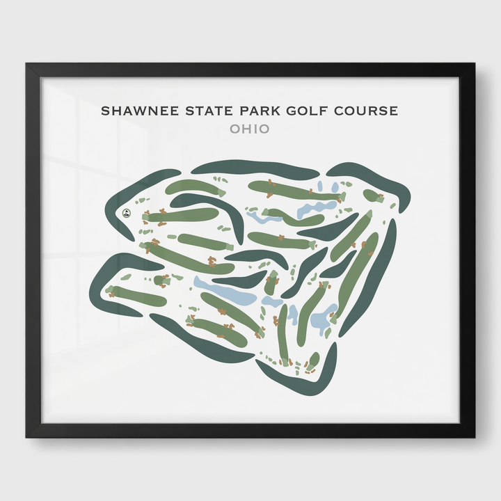 Shawnee State Park Golf Course, Ohio - Printed Golf Courses