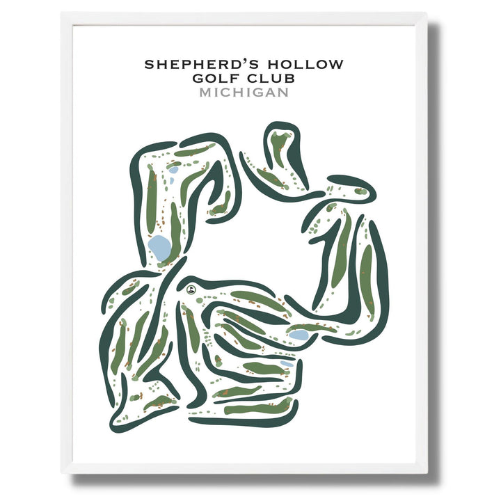 Shepherd's Hollow Golf Club, Michigan - Printed Golf Courses - Golf Course Prints