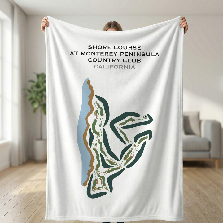 Shore Course at Monterey Peninsula Country Club, California - Printed Golf Courses
