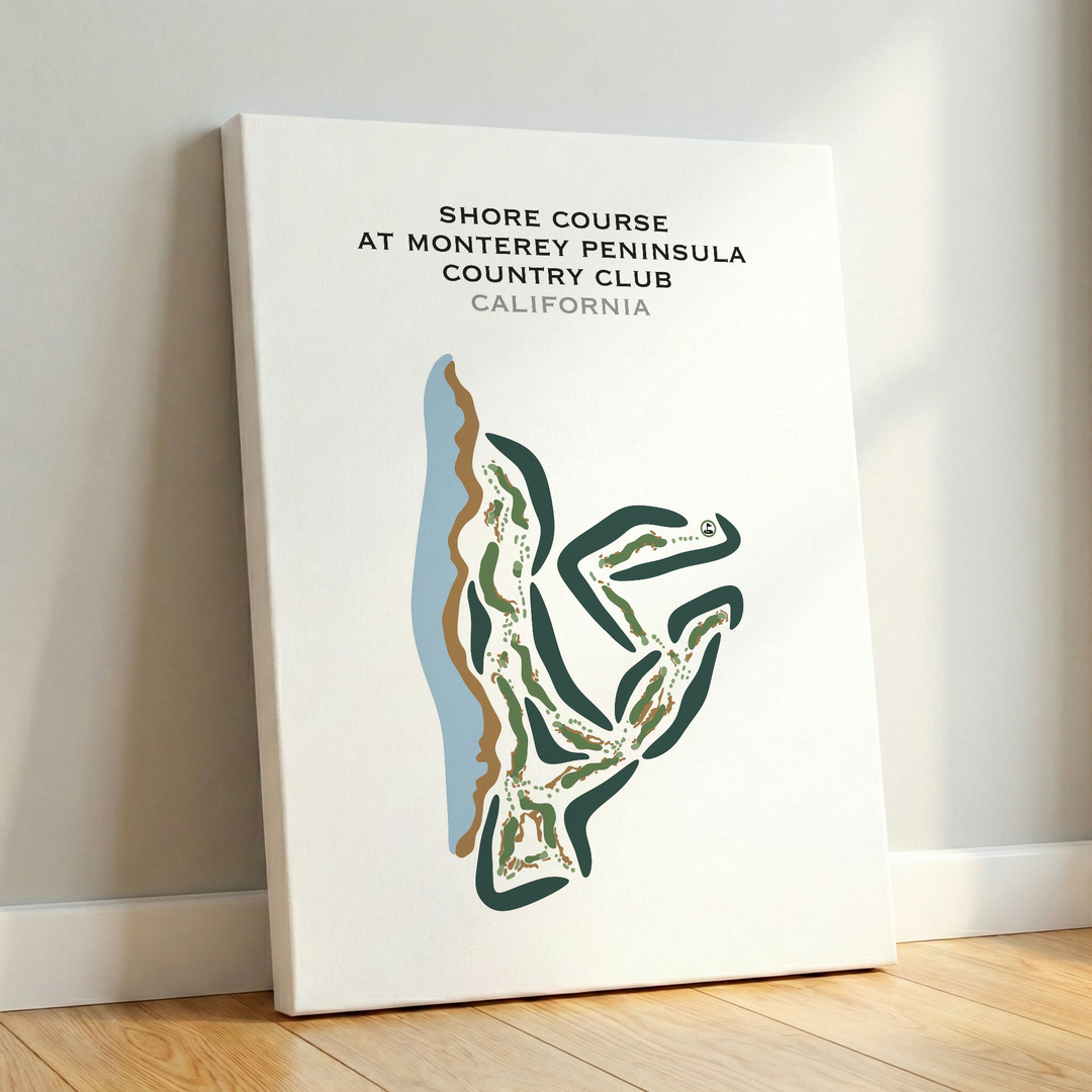 Shore Course at Monterey Peninsula Country Club, California - Printed Golf Courses