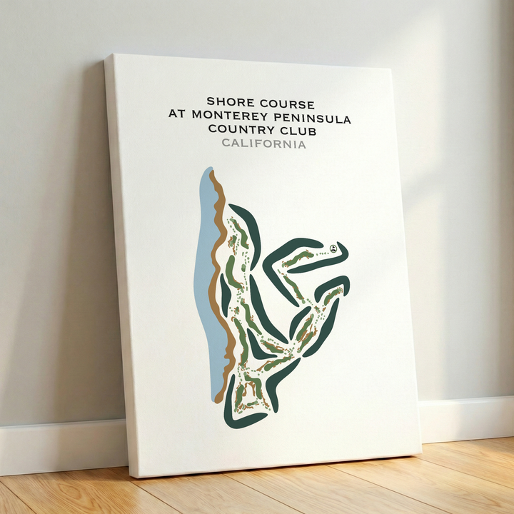 Shore Course at Monterey Peninsula Country Club, California - Printed Golf Courses