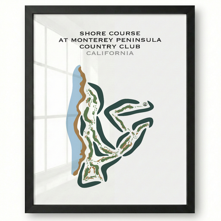 Shore Course at Monterey Peninsula Country Club, California - Printed Golf Courses