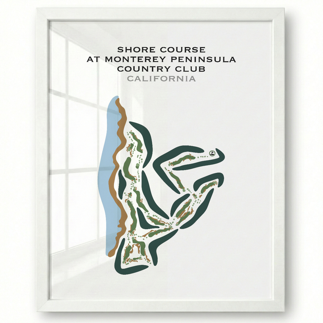 Shore Course at Monterey Peninsula Country Club, California - Printed Golf Courses