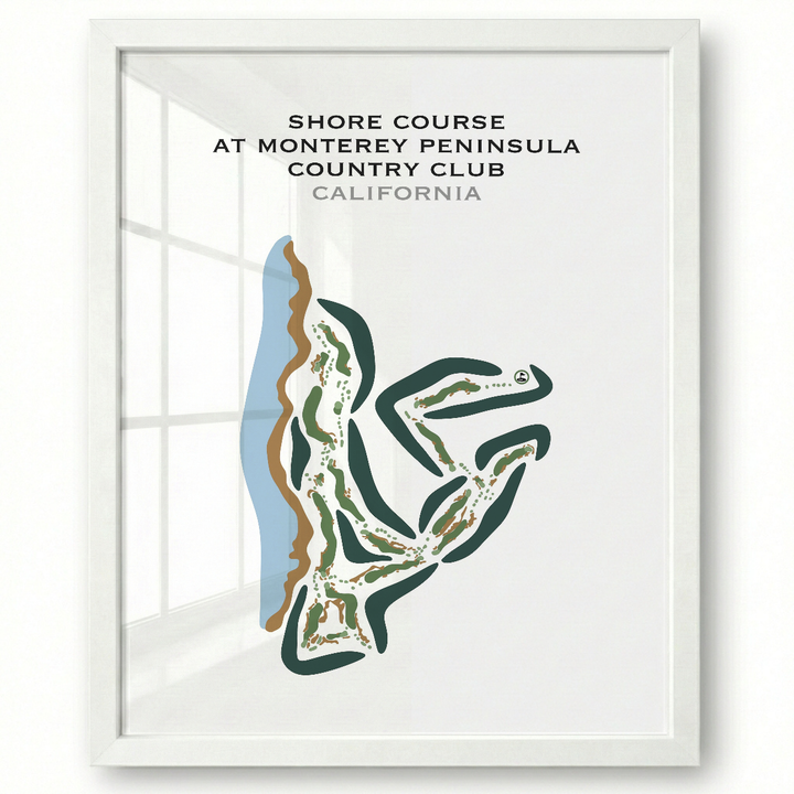 Shore Course at Monterey Peninsula Country Club, California - Printed Golf Courses