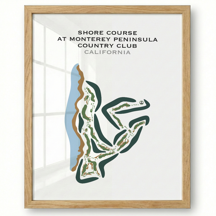 Shore Course at Monterey Peninsula Country Club, California - Printed Golf Courses