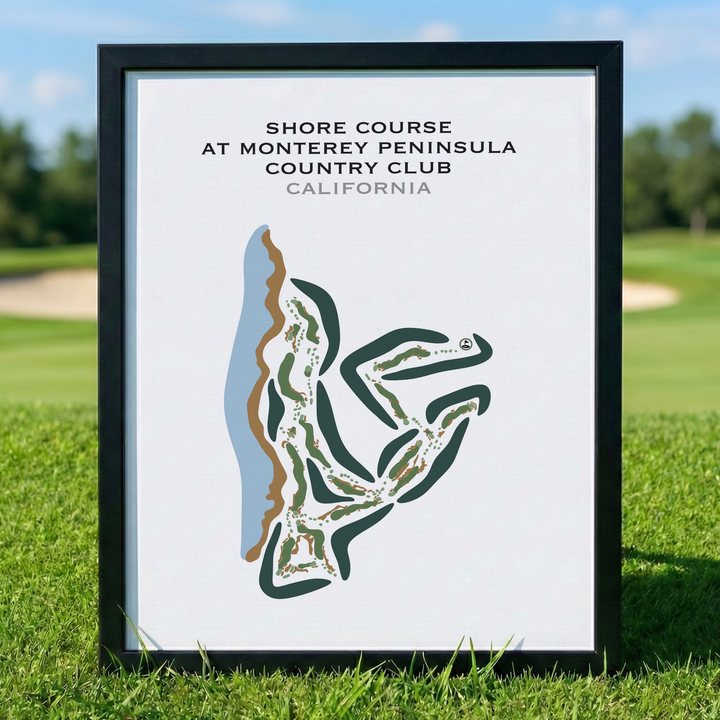 Shore Course at Monterey Peninsula Country Club, California - Printed Golf Courses