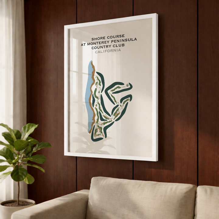 Shore Course at Monterey Peninsula Country Club, California - Printed Golf Courses