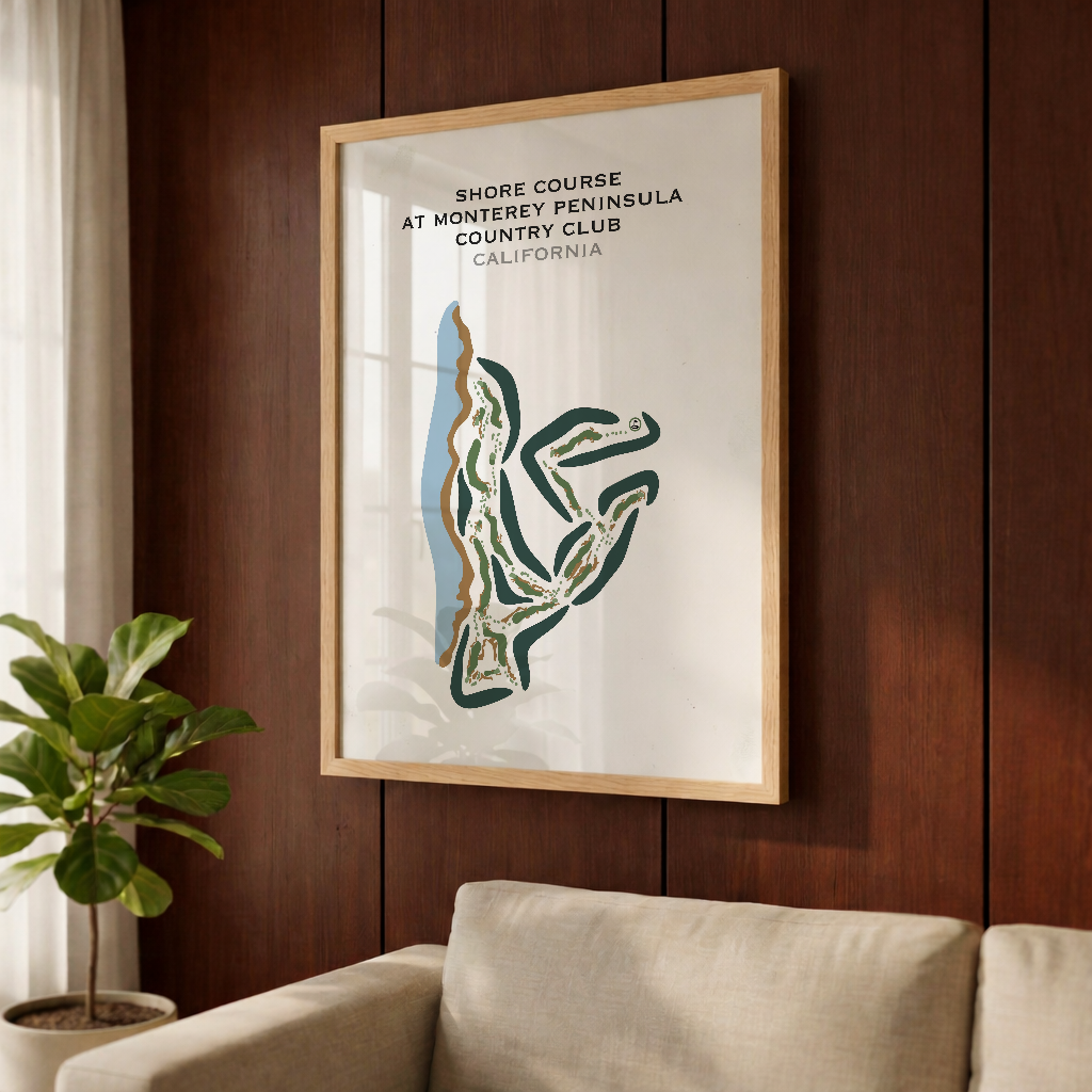Shore Course at Monterey Peninsula Country Club, California - Printed Golf Courses