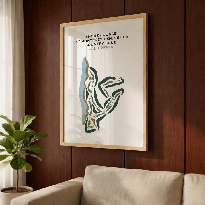 Shore Course at Monterey Peninsula Country Club, California - Printed Golf Courses