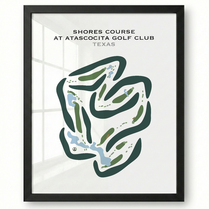Shores Course at Atascocita Golf Club, Texas - Printed Golf Courses
