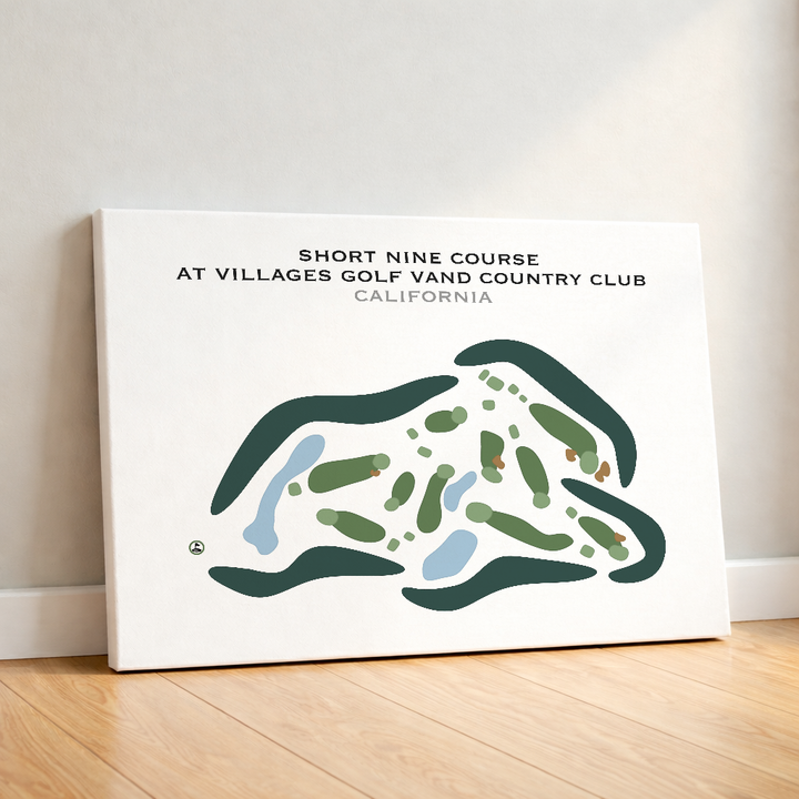 Short Nine Course at Villages Golf & Country Club, California - Printed Golf Courses