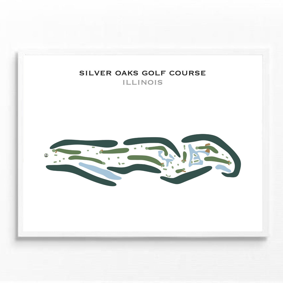 Silver Oaks Golf Course, Illinois - Printed Golf Courses