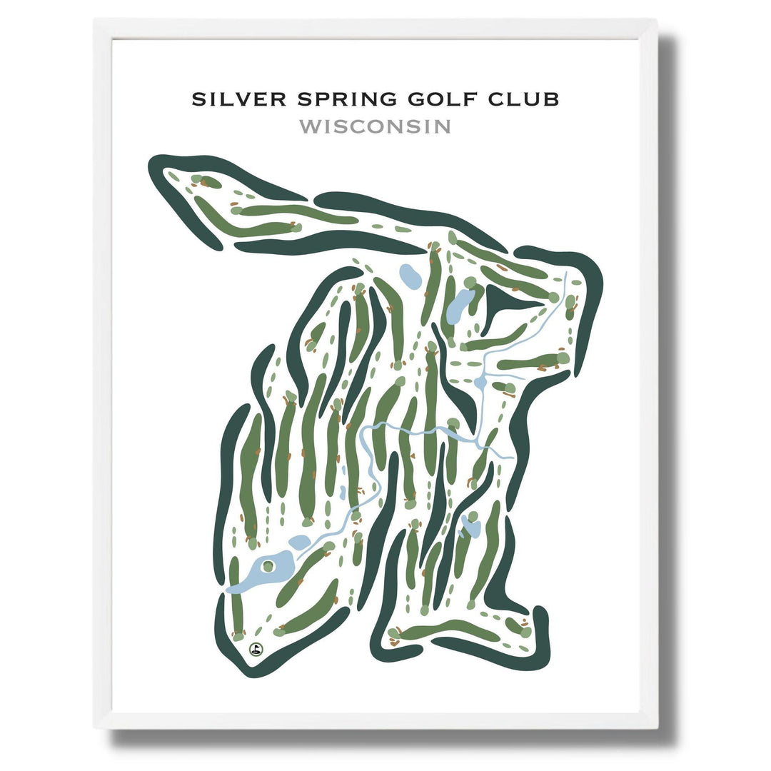 Silver Spring Golf Club, Wisconsin - Printed Golf Courses - Golf Course Prints