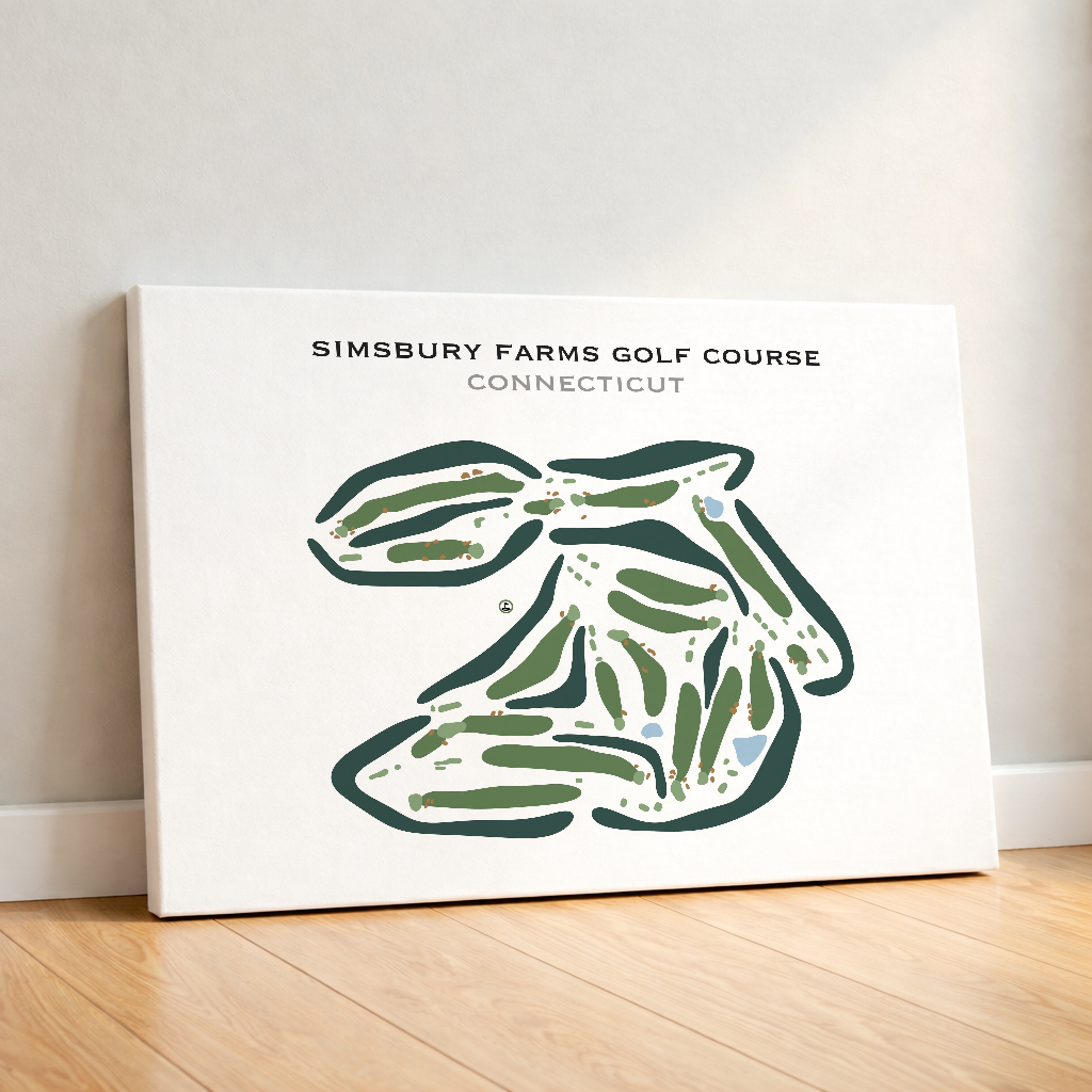 Simsbury Farms Golf Course, Connecticut - Printed Golf Courses