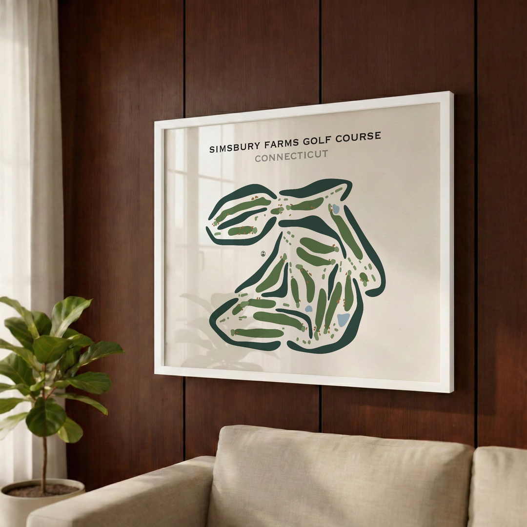 Simsbury Farms Golf Course, Connecticut - Printed Golf Courses