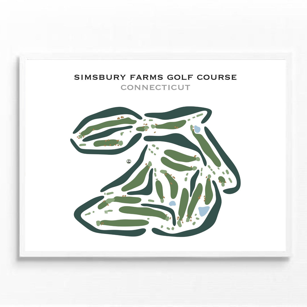 Simsbury Farms Golf Course, Connecticut - Printed Golf Courses