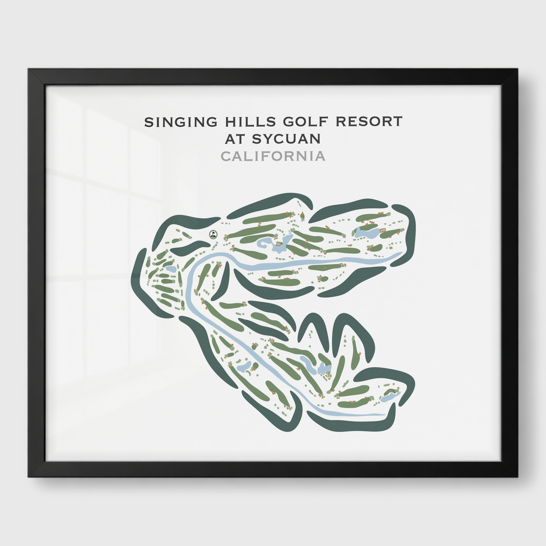 Singing Hills Golf Resort at Sycuan, California - Printed Golf Courses