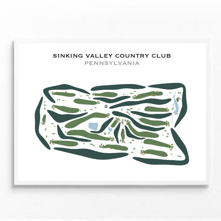 Sinking Valley Country Club, Pennsylvania - Printed Golf Courses