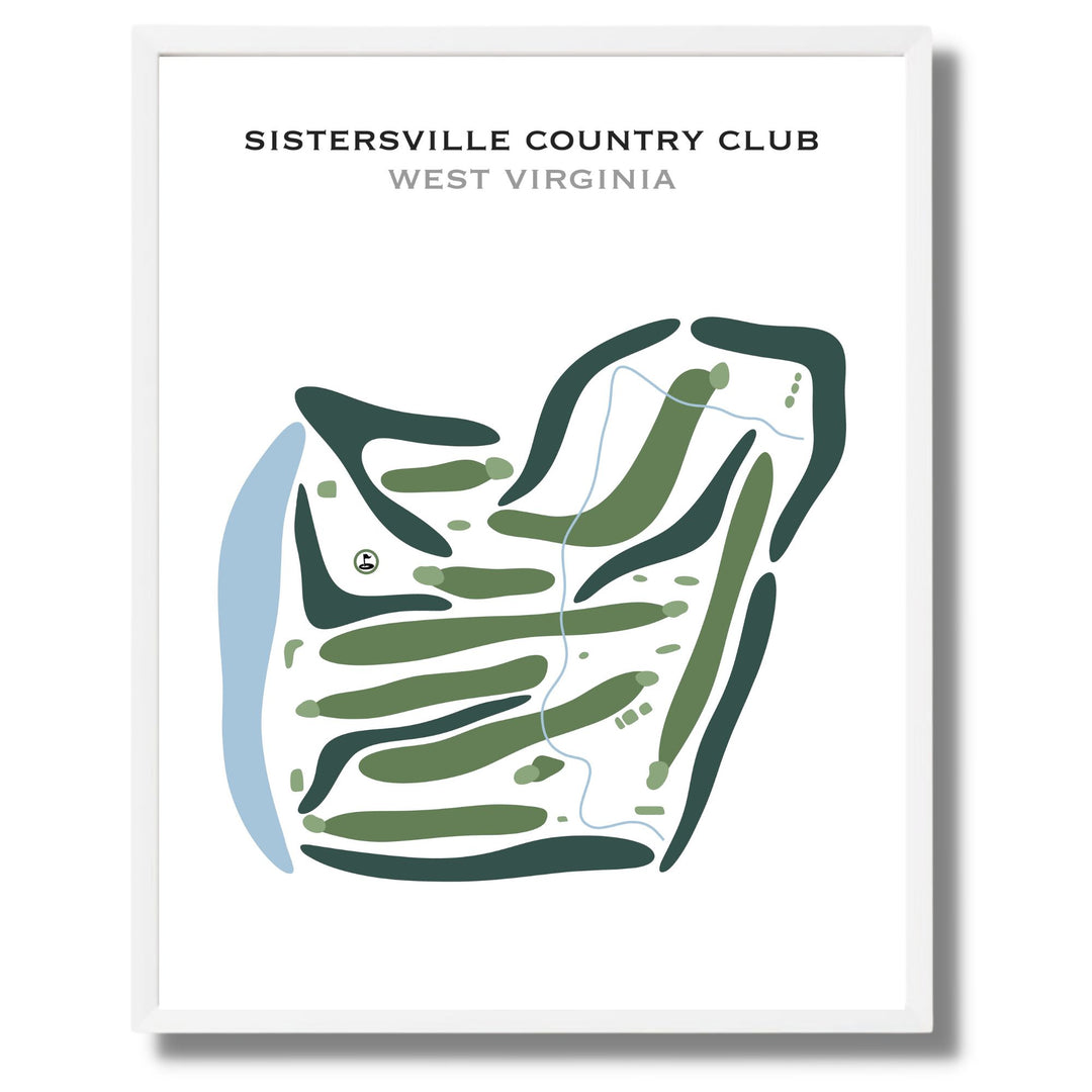 Sistersville Country Club, West Virginia - Printed Golf Courses