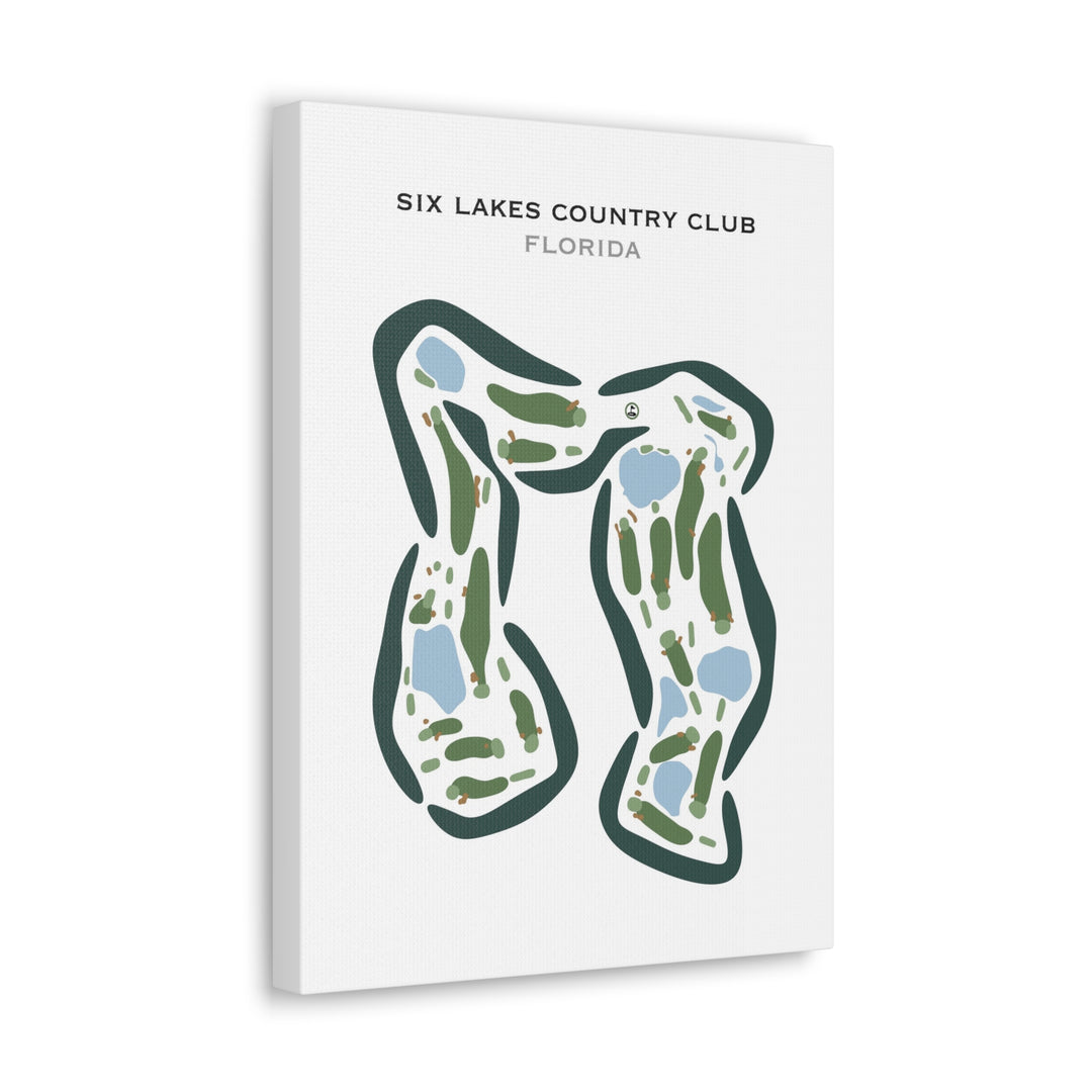 Six Lakes Country Club, Florida - Printed Golf Courses