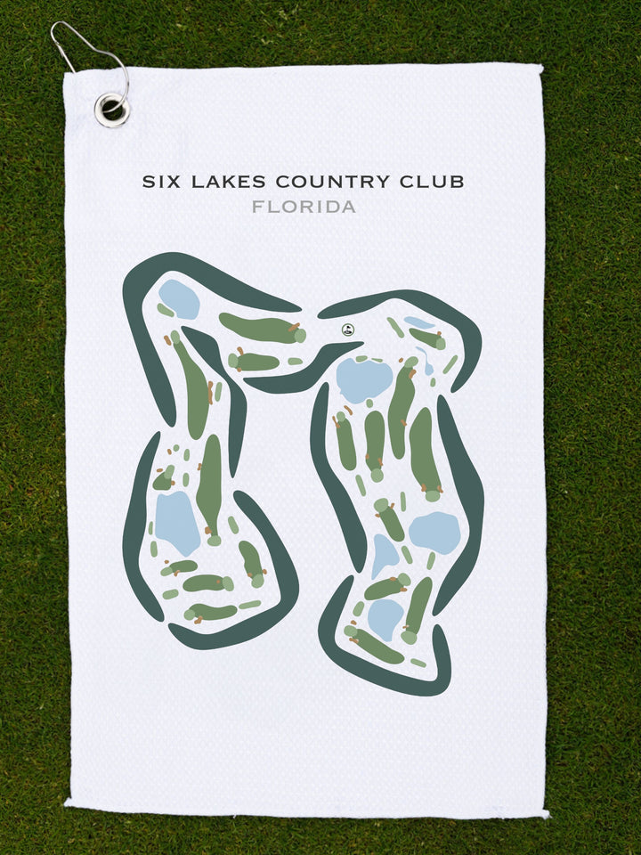 Six Lakes Country Club, Florida - Printed Golf Courses