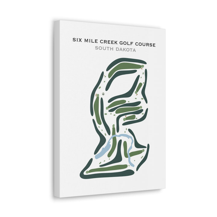 Six Mile Creek Golf Course, South Dakota - Printed Golf Course