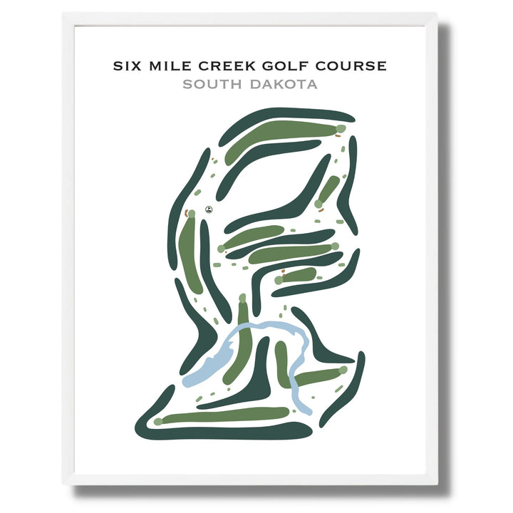 Six Mile Creek Golf Course, South Dakota - Printed Golf Course