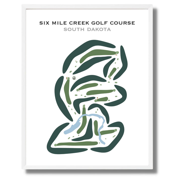 Six Mile Creek Golf Course, South Dakota - Printed Golf Courses