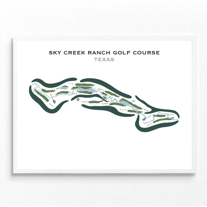 Sky Creek Ranch Golf Course, Texas - Printed Golf Courses