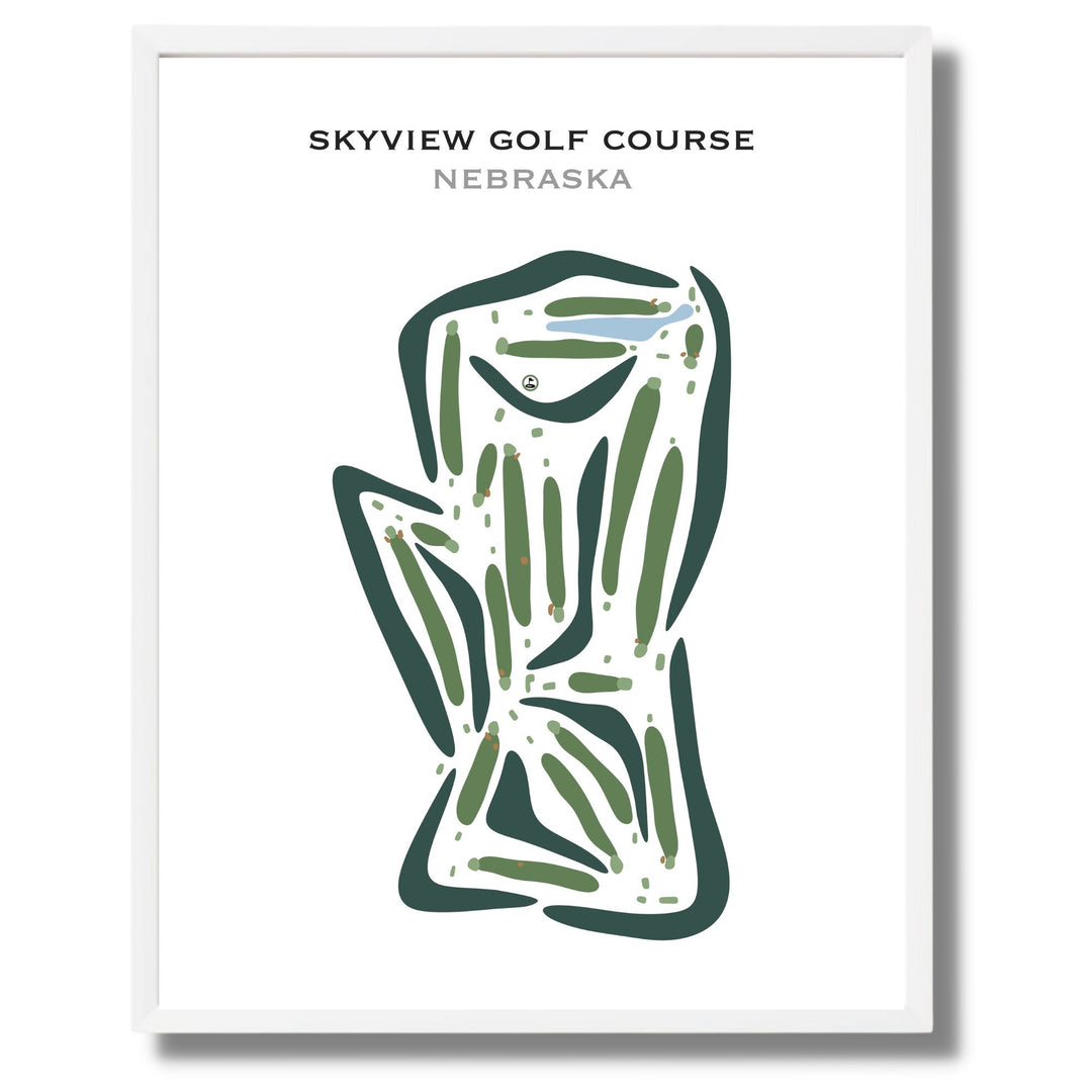 Skyview Golf Course, Nebraska - Printed Golf Courses