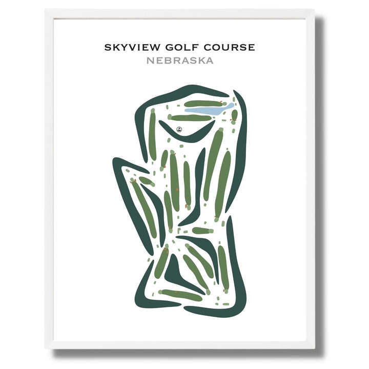 Skyview Golf Course, Nebraska - Printed Golf Courses