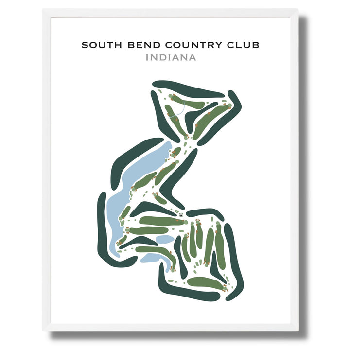 South Bend Country Club, Indiana - Printed Golf Courses