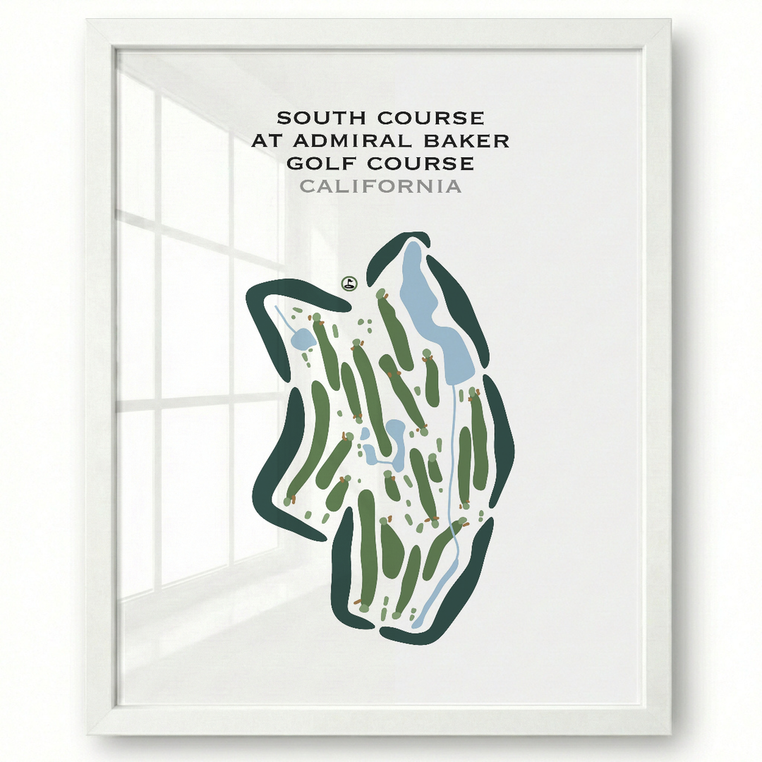 South Course at Admiral Baker Golf Course, California - Printed Golf Courses