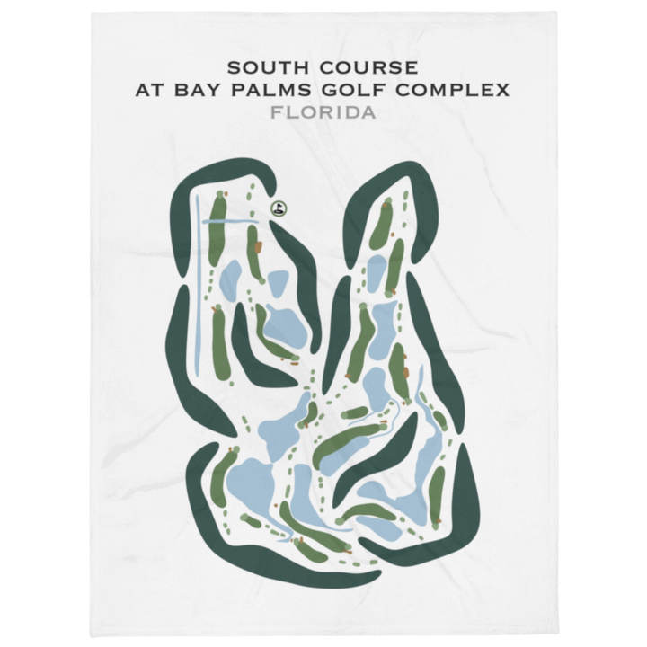 South Course at Bay Palms Golf Complex, Florida - Printed Golf Courses