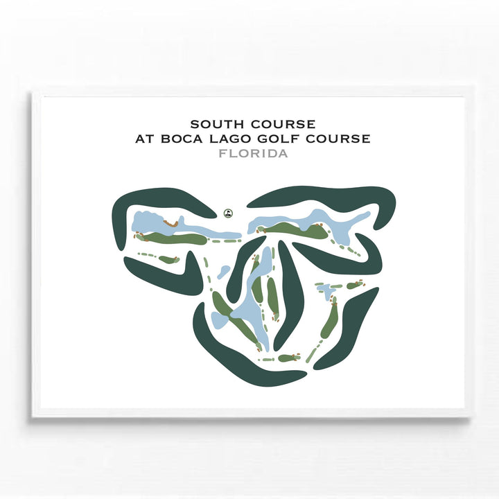 South Course at Boca Lago Golf Course, Florida - Printed Golf Courses