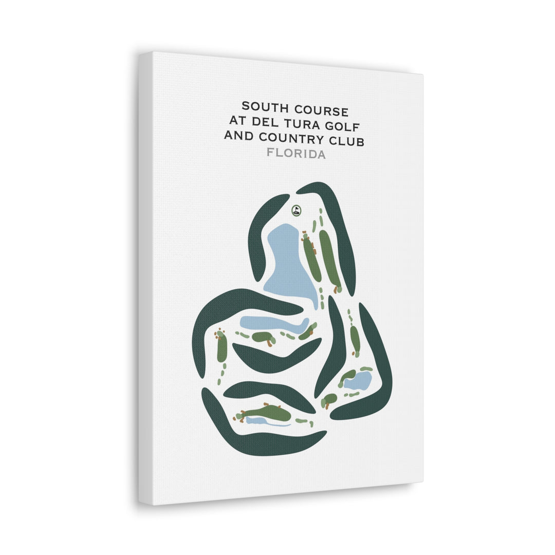 South Course at Del Tura Golf & Country Club, Florida - Printed Golf Courses