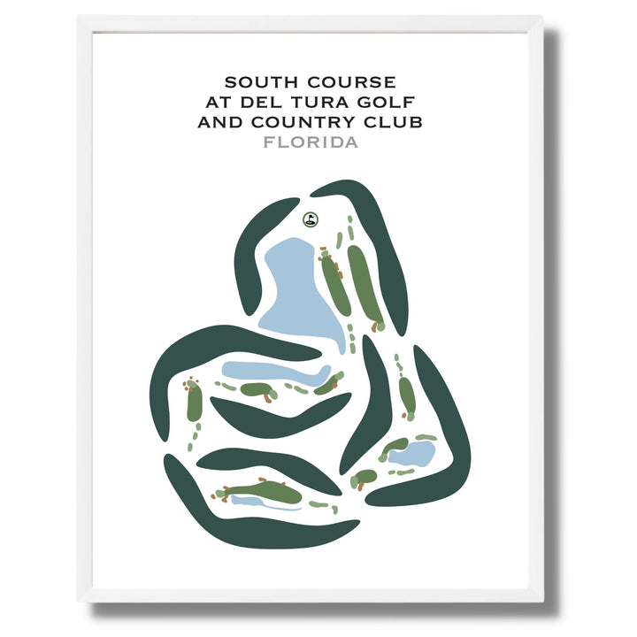 South Course at Del Tura Golf & Country Club, Florida - Printed Golf Courses