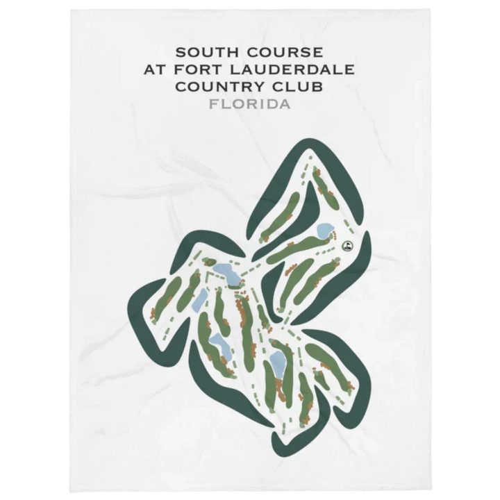 South Course at Fort Lauderdale Country Club, Florida - Printed Golf Courses