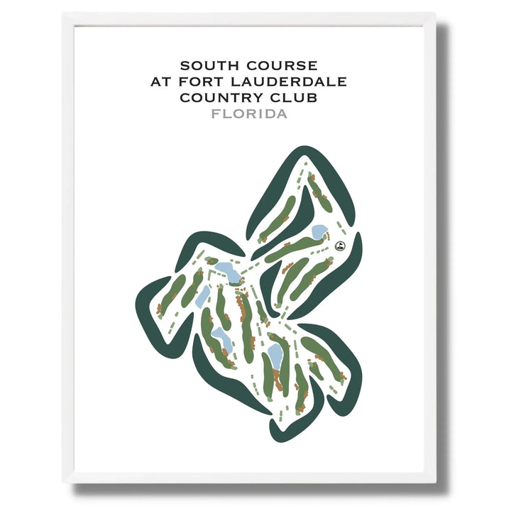 South Course at Fort Lauderdale Country Club, Florida - Printed Golf Courses